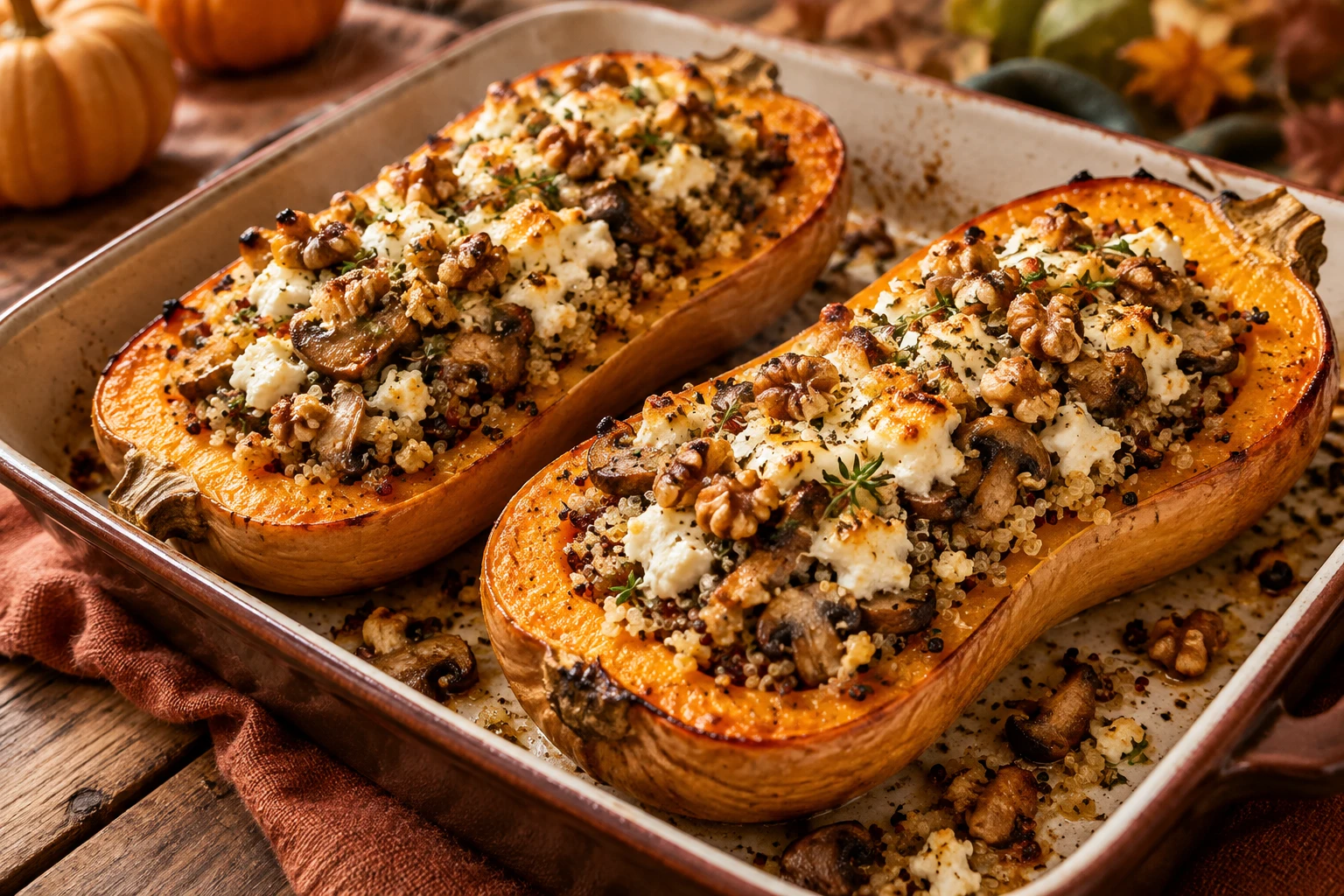 Courge farcie végétarienne : ma recette sans farce fade