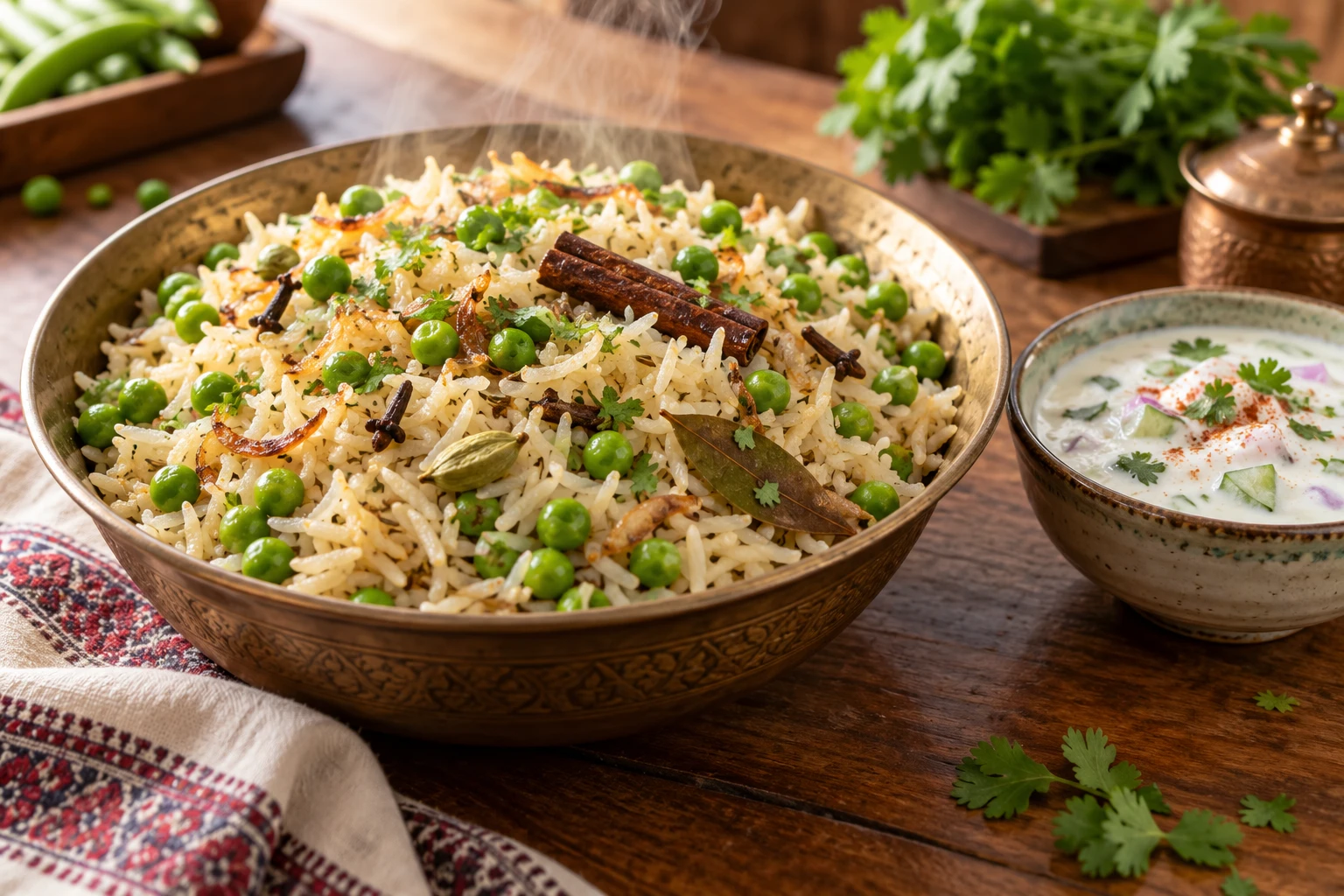 Matar pulao : la recette du riz indien aux petits pois