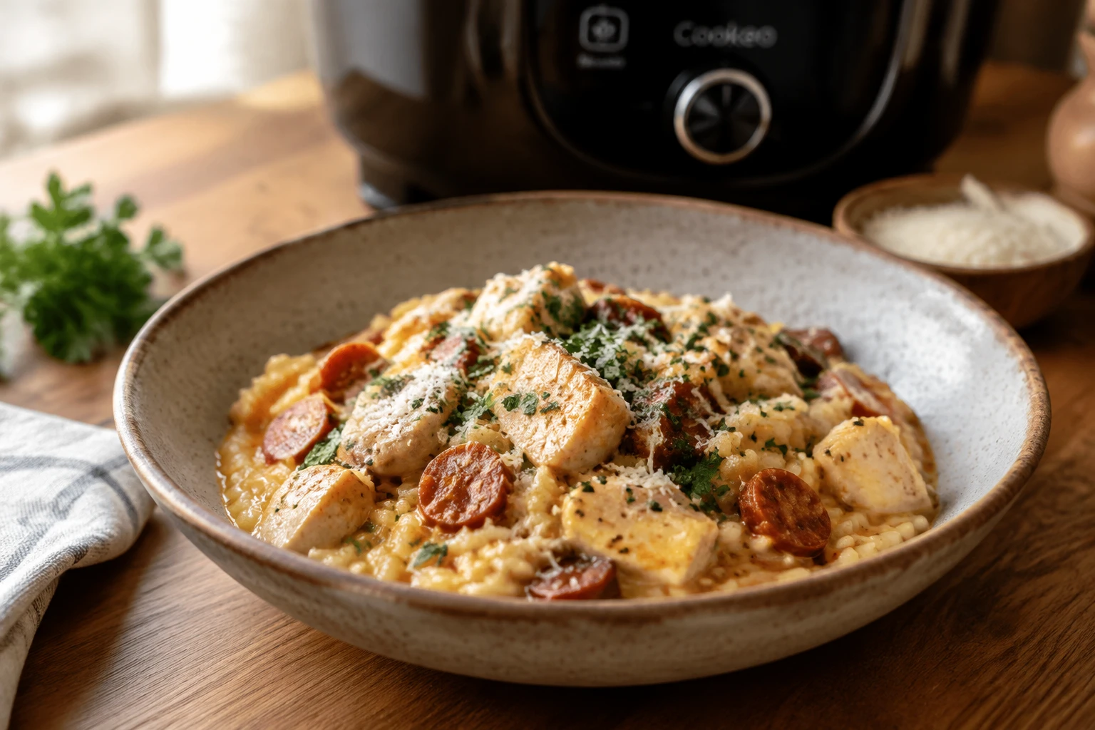 Mon risotto poulet chorizo Cookeo pour 4, 6 ou 8 personnes